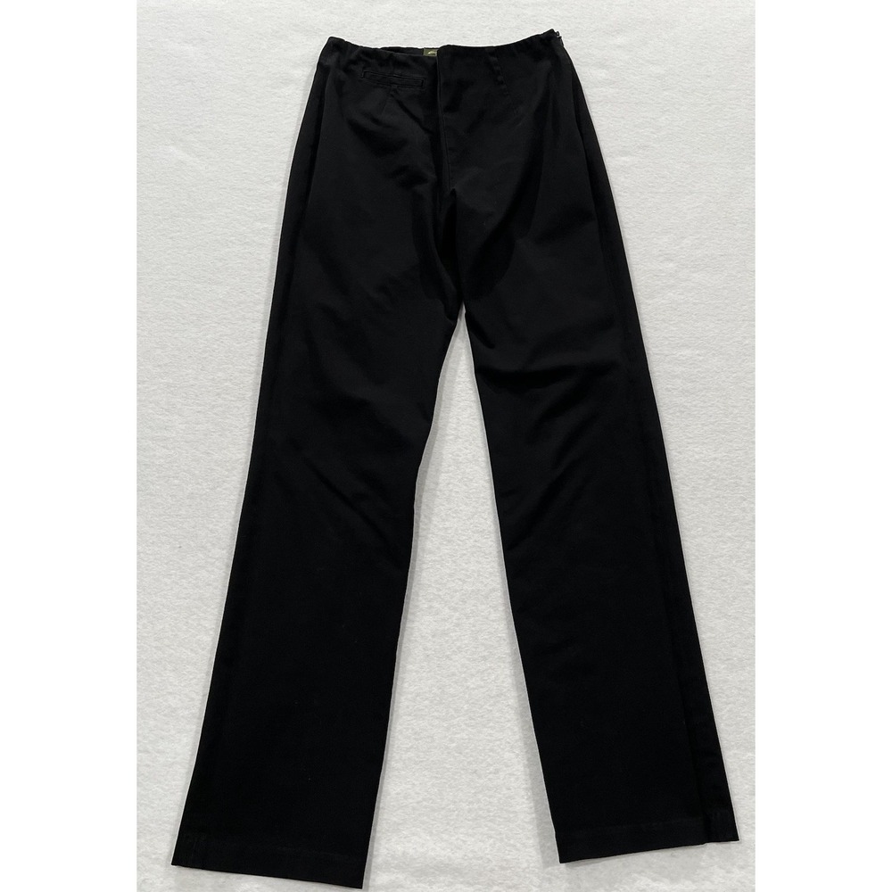 Eddie Bauer Dress Pant Women 8 TALL Black Stretch Side Zip Career Classic Office